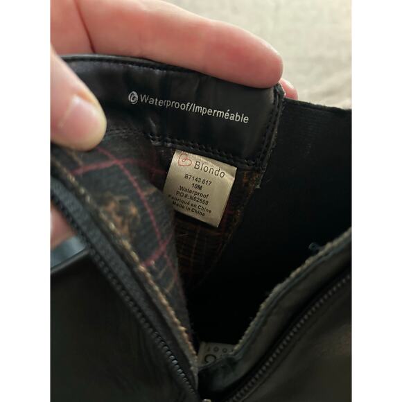 Blondi Chelsea Boot 10 Black Goth Punk Classic Waterproof - Picture 6 of 8